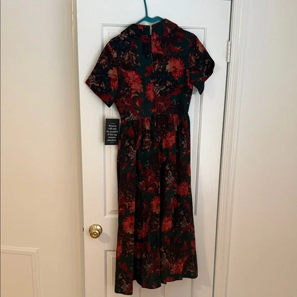 Tuckernuck Red and Black Floral Midi Dress - Picture 4 of 4